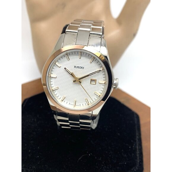 Rado Womens Watch R32976123 Hyperchrome Swiss Quartz Rose Gold Silver Steel 31mm - Picture 1 of 15
